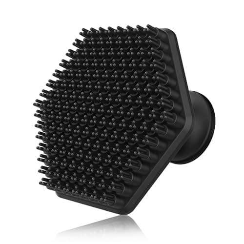 VWMYQ Silicone Face Scrubber for Men, Gentle Exfoliator Pad & Massager, Facial Cleansing Brush Silicone Face Wash Brush Removes Dead & Dry Skin (Black) - Image 1