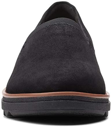 Clarks Women's Sharon Dolly - Black Suede w/Dark Tan Welt - 8.5M - Image 4