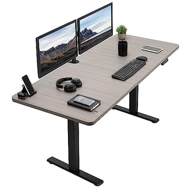 VIVO Electric 71 x 30 in Standing Desk, Memory Height Adjustment, 1B Series, Dark Gray Top Black Frame, DESK-KIT-1B7G - Image 1