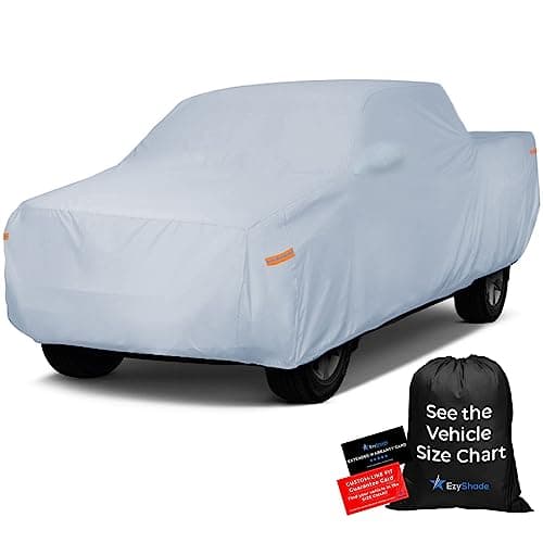 EzyShade 10-Layer Truck Cover Waterproof All Weather. See Vehicle Size-Chart for Accurate Fit. Full Outdoor Pickup Truck Covers for Ranger Frontier Tacoma. Sun Wind Rain. Size T1 (See SizeChart) - Image 1