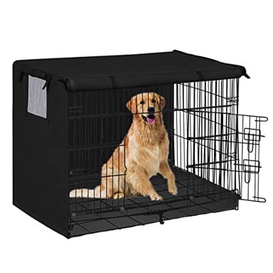 Easy-Going Dog Crate Cover 42 Inch Dog Kennel Cover for Dog, Cage Covers for Dog Crates Fit (42" L x28 Wx30 H) Black - Image 1