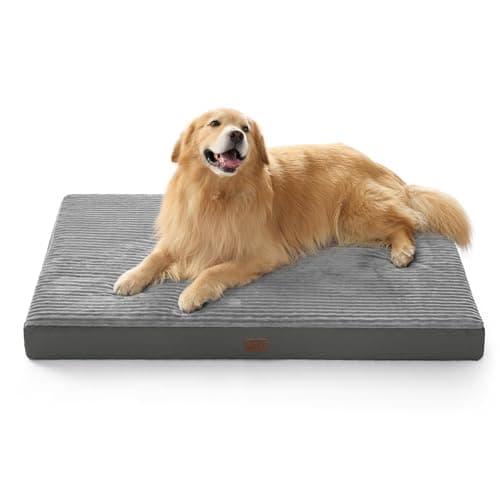 Bedsure XXL Dog Bed for Crate - Extra Large Orthopedic Pet Beds with Removable Machine Washable Cover, NOT Waterproof Egg Crate Foam Puppy Pad, Suitable for Pet Up to 100 lbs, 47"x29" - Image 1