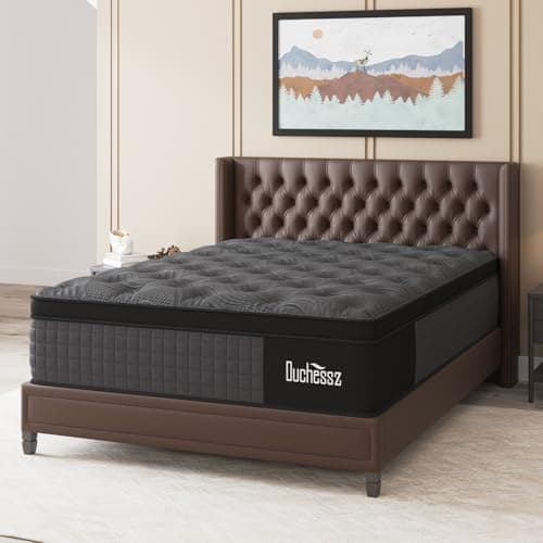 Duchessz Queen Mattress, 12 Inch Hybrid Mattresses Black with Gel Memory Foam and Individually Pocket Innerspring Euro Top Medium Firm for Motion Isolation, Edge Support - Image 1