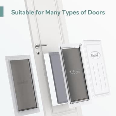 Baboni 3-Flaps Pet Door for Interior and Exterior Doors, Steel Frame and Telescoping Tunnel, Strong and Durable Dog Door(Pets Up to 220 Lb) -X-Large - Image 2