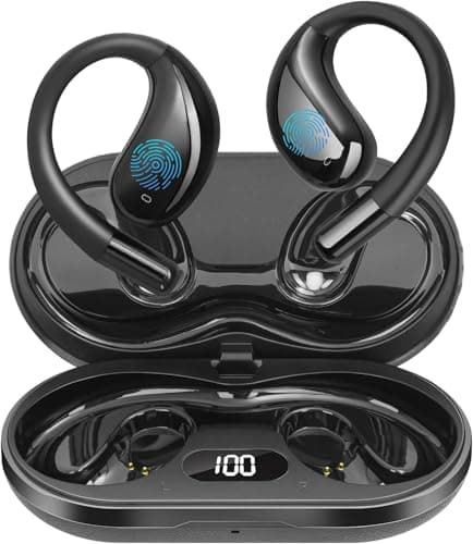 AI Translation Earbuds Real Time, 3-in-1 Translator Earbuds 164 Languages & Accents, Audifonos Traductores Inglés Español,Open Ear Wireless Headphones with Charging Case fit iOS & Android，Black