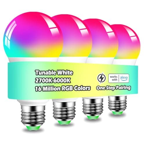 MELPO Smart Light Bulbs, 1300LM Color Changing Light Bulb, 16 Million Colors, Tunable White Alexa Light Bulbs, Music Sync, DIY Flash, Timing, A19 E26 Smart Bulbs, 130W Equivalent, No WiFi Required. - Image 1