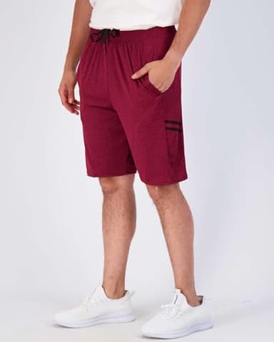 Real Essentials Men’s 5 Pack: 9" Dry-Fit Shorts – Athletic Gym, Workout, Basketball, Running, Casual Lounge Active Pockets, Set 6, L - Image 4