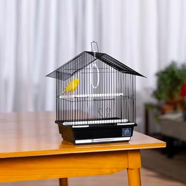 Prevue Pet Products Parakeet Manor Bird Cage with Handle for Home or Travel, Black - Image 3