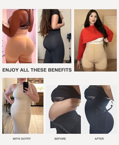 Lover-Beauty Shapewear Tummy Control Fajas Colombianas Moldeadoras Butt Lifter with Zipper Crotch Light Skin Medium - Image 5