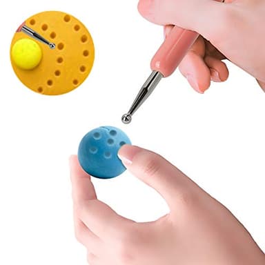 5 Pcs Pattern Tracing Stylus, Ball Embossing Stylus for Transfer Paper, Tracing Tools for Drawing, Embossing Tools for Paper, Art Dotting Tools for Nail Art, Ball Tip Clay Tools Sculpting Stylus - Image 7