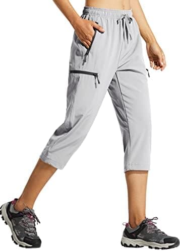 Libin Women's Capri Pants Lightweight Quick Dry Cargo Hiking Capris Travel Casual Cropped Pants Zipper Pockets - Image 3