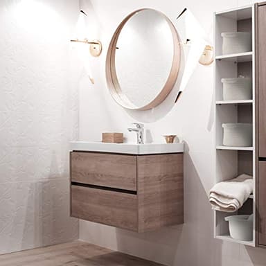 ABenkle Small Basket with Handles - Decorative Durable Rope Woven Storage Bin Shelf Storage Organizer Cube, Easter Baby Gift Basket, 12"x8"x5", White - Image 8