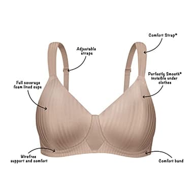 Playtex Women's Secrets All Over Smoothing Full-Figure Wirefree Bra US4707 - Image 5