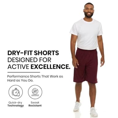 Athletic Shorts for Men - 5 Pack Men's Activewear with Pockets, Quick Dry Basketball Shorts - Sports Shorts for Workout, Gym, Running - Image 3