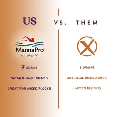 Manna Pro 7-Grain Ultimate Chicken Scratch – Non-GMO Scratch Grain Treat for Chickens, Hens and Other Birds – Natural Multigrain Blend for Poultry and Backyard Flocks – 10 lb Bag - Image 4