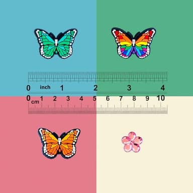 Butterfly Shoe Charms Fit for Croc Clog Sandals Decoration, Colorful Butterfly Shoe Charms for Party Favor - Image 5