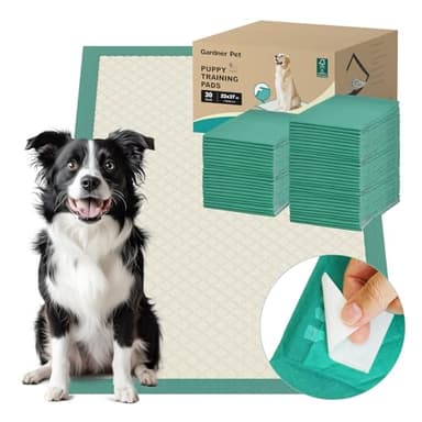 Gardner Pet Dog Pee Pads Extra Large 22"x37", 30 Count, Puppy Pee Pads with Adhesive Sticky Tape, Leak Prevention Disposable Training Bed Pads for Doggie, Cat, Rabbit, Suitable for Crate/Cage - Image 1