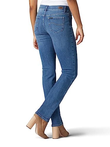 Lee Women's Ultra Lux Comfort with Flex Motion Straight Leg Jean Juniper 6 Short - Image 3