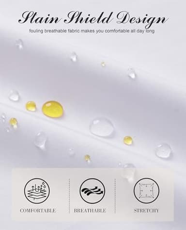 Gleeivy Button Down Shirts for Women Stain Wrinkle Free Dress Formal Shirt Classic Fitted Casual Cotton Button Up Long Sleeve White Collar Business Button Blouse Work Server Interview - Image 2