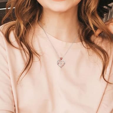 Iefil Sterling Silver Necklace for Women, Dainty Rose Love Heart Initial A Letter Pendant Necklace Jewelry Gifts for Mom Wife Girlfriend Birthday Anniversary - Image 5