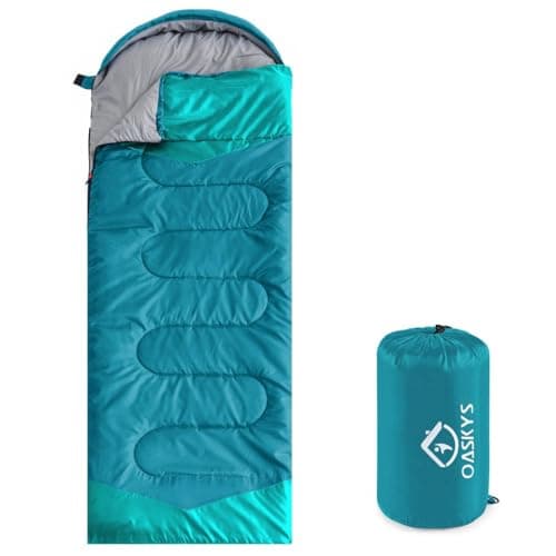 oaskys Camping Sleeping Bag - 3 Season Warm & Cool Weather - Summer Spring Fall Lightweight Waterproof for Adults Kids - Camping Gear Equipment, Traveling, and Outdoors - Image 1