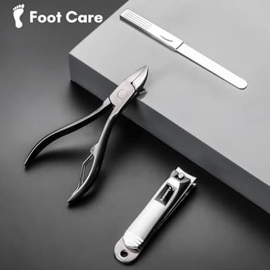 FAMILIFE Manicure Set, Professional Manicure Kit Nail Clippers Set 11 in 1 Stainless Steel Pedicure Tools Nail Kit Men Grooming Tool with Portable Brown Leather Travel Case Luxury Gifts for Him - Image 5