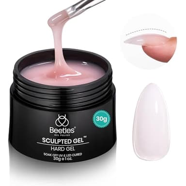 Beetles Builder Gel Nude Pink Sculpted Gel High Hardness for Nail Extension Broken Repair Protection Durable for Home Salon UV LED Lamp Cured Nail DIY Art Manicure 1 oz - Image 7