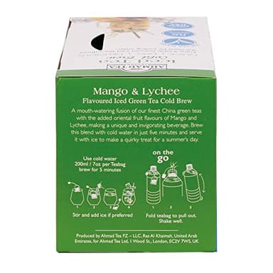 Ahmad Tea Green Tea, Cold Brew Mango and Lychee Teabags, Iced Tea, 20 ct (Pack of 1) - Caffeinated and Sugar-Free - Image 7