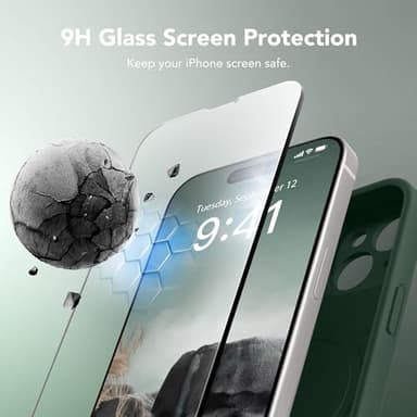 SuydanBox Magnetic for iPhone 15 Case, Compatible with MagSafe, [Screen Protector + Full Camera Protection], Silicone Shockproof Anti-Scratch Protective Phone Case for iPhone 15 6.1", Alpine Green - Image 4