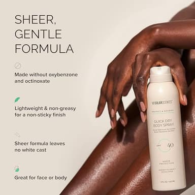 MDSolarSciences Quick Dry Body Spray SPF 40 | Water-Resistant, Broad Spectrum Sunscreen Spray | Indian Gooseberry, Vitamin C & Antioxidants Enriched | Non-Aerosol | Safe for Sensitive Skin (6 Fl Oz) - Image 6