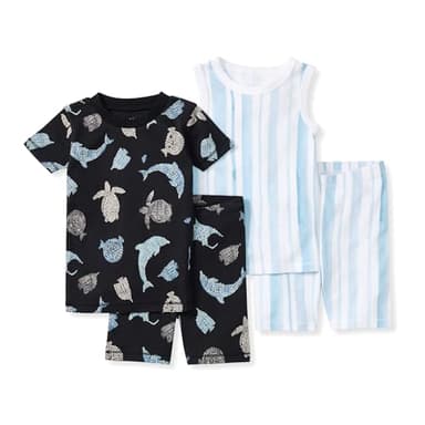 Burt's Bees Baby Boys' Pajamas, Short Sleeve Tee and Shorts 2-Piece PJ Set, 100% Organic Cotton - Image 1