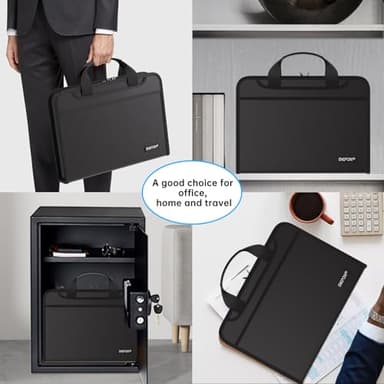 ENGPOW Accordion File Organizer,Fireproof Expanding File Folder with Multi Pockets,13 Pockets Document Organizer with Handle & Labels,Portable Home Travel Safe Storage for Letter A4 Files and More - Image 7