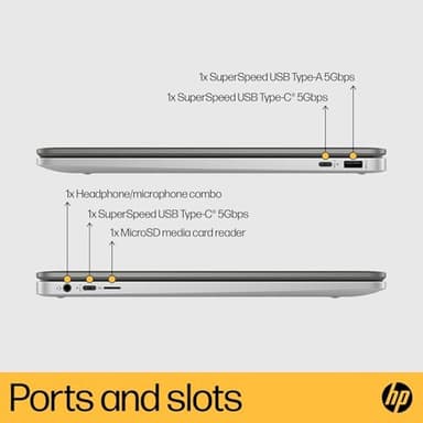 HP Chromebook 2025 Premium Laptop Student Business, 15.6" HD Display, Quad-Core Intel N200 Processor, 8GB RAM, 564GB Storage (64GB eMMC+ 500GB Ext), UHD Graphics, Wi-Fi, Chrome OS +MarxsolAccessory - Image 6