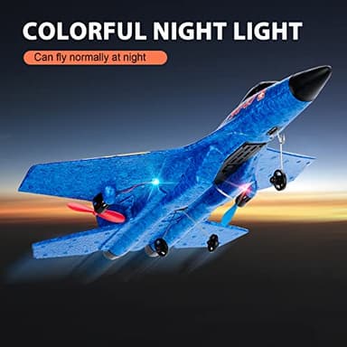 RoofWorld RC Plane Remote Control Glider Airplanes 2.4 GHZ 2 Channels, Easy to Fly RC Fighter, Remote Control Aircraft with Automatic Balance Gyro for Adult Kids Beginner - Image 8