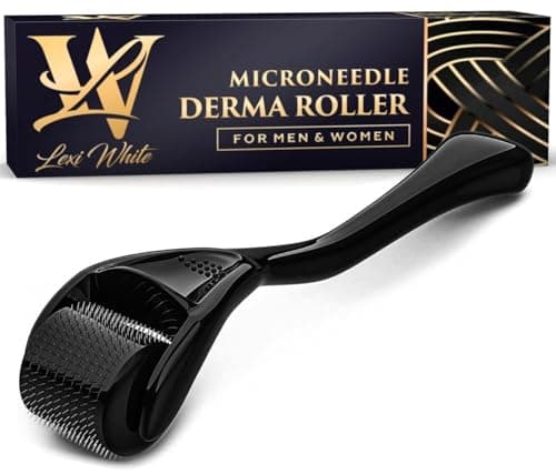 Derma Roller for Skin, Hair & Beard – Women and Men Titanium Microneedling Roller for Face & Scalp, Safe & Easy to Use 0.25mm - Image 1