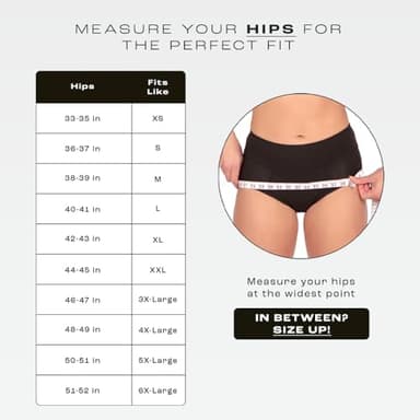 Bambody Absorbent Panties, Post-Partum, Period Underwear for Women and Teens - Leakproof, Soft, Comfortable, Breathable - Medium, 3 Pack, Black - Image 6