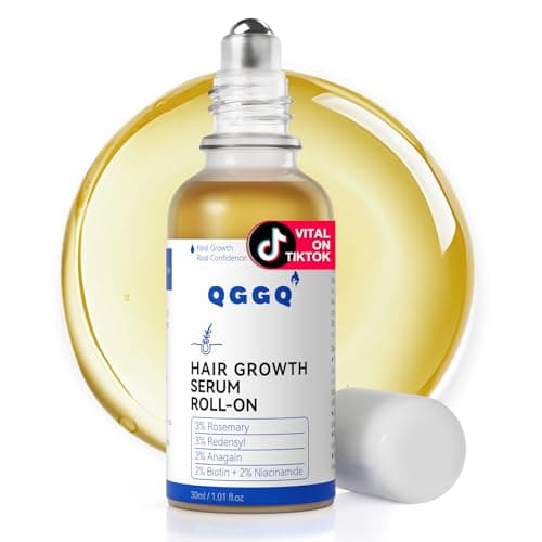 Hair Growth Serum Roll-On 30ml | Patented Blend with 3% Rosemary, 3% Redensyl, 2% AnaGain, Biotin & Niacinamide | No-Rinse, Fast-Absorbing | For Thinning Hair & All Hair Types (1.01 Fl Oz (Pack of 1))