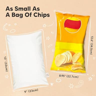 Mini Toddler Pillow with Pillowcase - 9x13 My Little Dreamy Travel Kids Pillow for Sleeping, Toddler Bed, Small, Tiny, Organic Cotton Pillowcase, Soft & Breathable, Kids 2-4 Years Old(Soft White) - Image 4