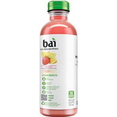 Bai Antioxidant Infused Water Beverage, São Paulo Strawberry Lemonade, with Vitamin C and No Artificial Sweeteners, 18 Fluid Ounce Bottle, 6 Pack - Image 9
