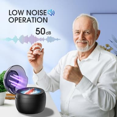 FSA HSA Approved Ultrasonic Retainer Cleaner, 250ML Retainer Cleaner Machine for Dentures, Mouth Guards, Braces, Toothbrush Heads, Jewelry, Ring, 50kHz Digital ultrasonic Cleaner with 4 Modes - Image 7