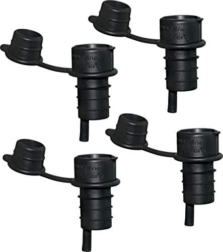 Haley's Corker Black 5-in-1 Wine Aerator, Stopper, Pourer, Filter and Re-Corker, 4-Pack - Image 1