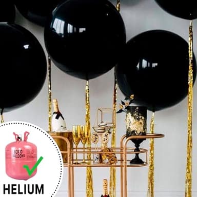 PartyWoo Black Balloons 4 pcs 36 Inch Extra Large Big Jumbo Giant Matte Black Latex Helium Balloons for Graduation Halloween New Year Anniversary Birthday Retirement Party Decorations Black-Y18 - Image 4