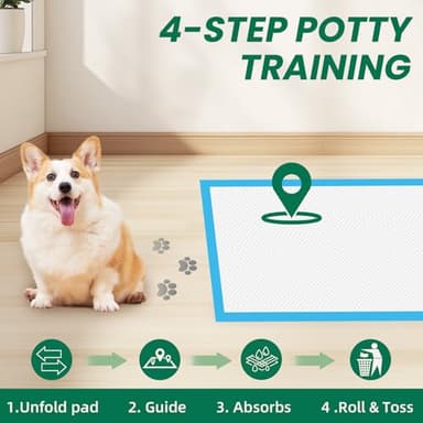 100 Count Large Dog & Cat Puppy Pee Pads - 28"x30" Absorbent Potty Training Pads | Leakproof Quick-Dry Disposable Pet Pads for Puppies, Dogs & Cats | Indoor, Outdoor, Litter Box, Housebreaking Use - Image 6