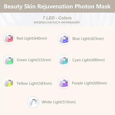 Led-Face-Tool，LED Light Therapy Facial Mask，7 in 1 Beauty Equipment for Skin Care at Home - Image 7