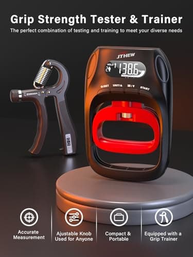 Grip Strength Tester Trainer - Electronic Hand Dynamometer of 400lbs/180kg & Grip strengthener with Adjustable Resistance for Sport - Image 2