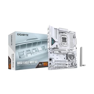 GIGABYTE B850 Eagle WIFI7 ICE AMD AM5 LGA 1718 Motherboard, ATX, DDR5, 3X M.2, PCIe 5.0, USB-C, WIFI7, 2.5GbE LAN, EZ-Latch - Image 1