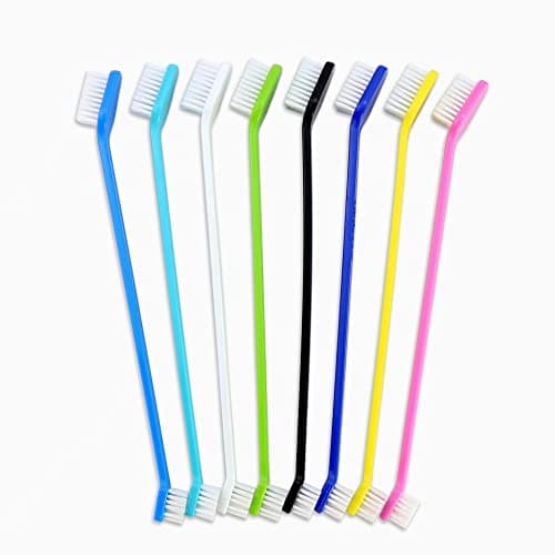 Newday Dog Toothbrush Set of 8 - Dual Headed, Dental Hygiene Convenient Soft Toothbrush to Clean pet Teeth, Dog Tooth Brushes for Small to Large Dogs, Cats, and Most Pets, Teeth Brush in Bulk - Image 1