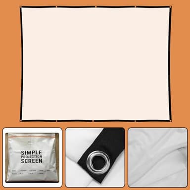 Holographic Rear Projection Screen Video: Outdoor Projection Screens 60" x 106" projectors Halloween Videos for Hang Mounting Backyard Movie Night - Image 7