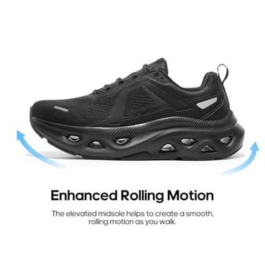 NORTIV 8 Men's Comfortable Walking Shoes MovePropel Athletic Breathable Gym Workout Tennis Jogging Cross Training Non Slip Fashion Running Sneakers,Size 11,All Black,SNWS247M - Image 4