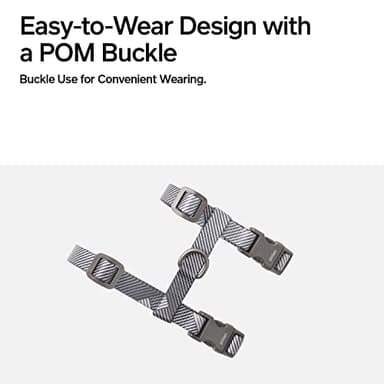 pidan Cat Harness & Leash Set, Cats Escape Proof Adjustable Kitten Harness for Large Small Cats, Lightweight Soft Walking Travel Petsafe Harness Grey,Neck Girth 7.8'' 12.2'', Chest Girth 10.2'' 16.9'' - Image 3